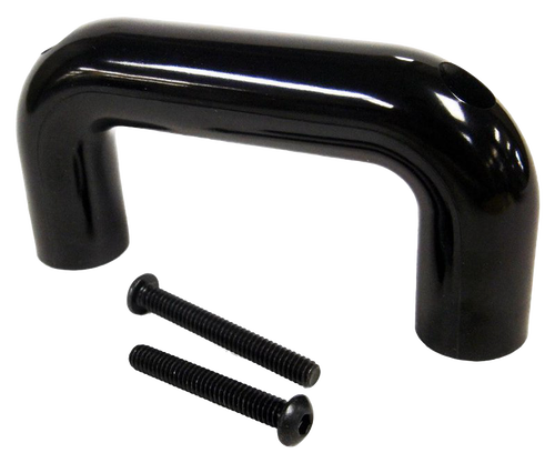 Black replacement handle with two matching black screws, designed for maintaining All American pressure canners and cookers, featured in Kitchen & Food, Food Preservation, and Canning collections.