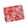Red and white speckled enamel pan designed for baking rolls, roasting vegetables, or serving, featuring durable porcelain finish and suitable for kitchen, cookware, and baking supplies collections.