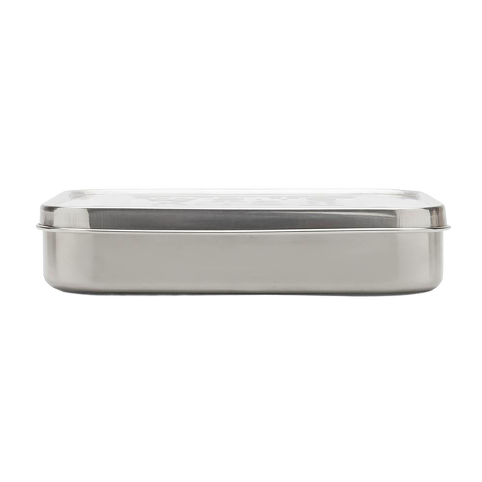 Rectangular stainless steel container with a secure lid, featuring a durable design ideal for organized food storage in Kitchen & Food, Storage and Serving, Best Sellers, and Promo Eligible collections.