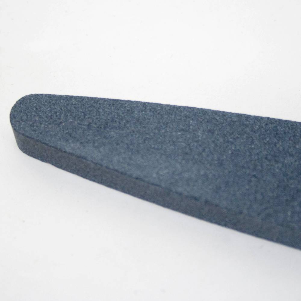Elliptical coarse whetstone made of silicon carbide with a dark textured surface, designed for finishing and sharpening farm and garden tools, part of Best Sellers and Promo Eligible collections.