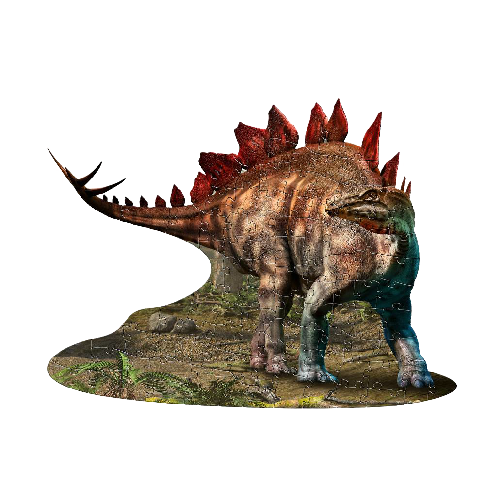 Three-dimensional dinosaur-shaped puzzle featuring a Stegosaurus with large pieces designed for small hands, included in Toys, Books & Games, Children’s Toys, Games and Puzzles collections.