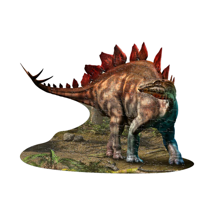 Three-dimensional dinosaur-shaped puzzle featuring a Stegosaurus with large pieces designed for small hands, included in Toys, Books & Games, Children’s Toys, Games and Puzzles collections.