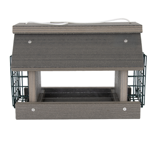 Large Polywood Bird Feeder with Suet Bin – Amish Made