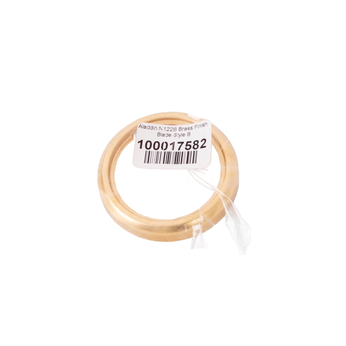 Brass burner collar featuring a new blade style design with thread ring, compatible with most glass lamp fonts, ideal for Lamps & Lighting and best-selling parts collections.
