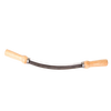 Handcrafted large curved draw knife with smooth wooden handles on both ends, designed for wood shaping and debarking, featured in Farm, Garden & Tool and Carving Knives collections.