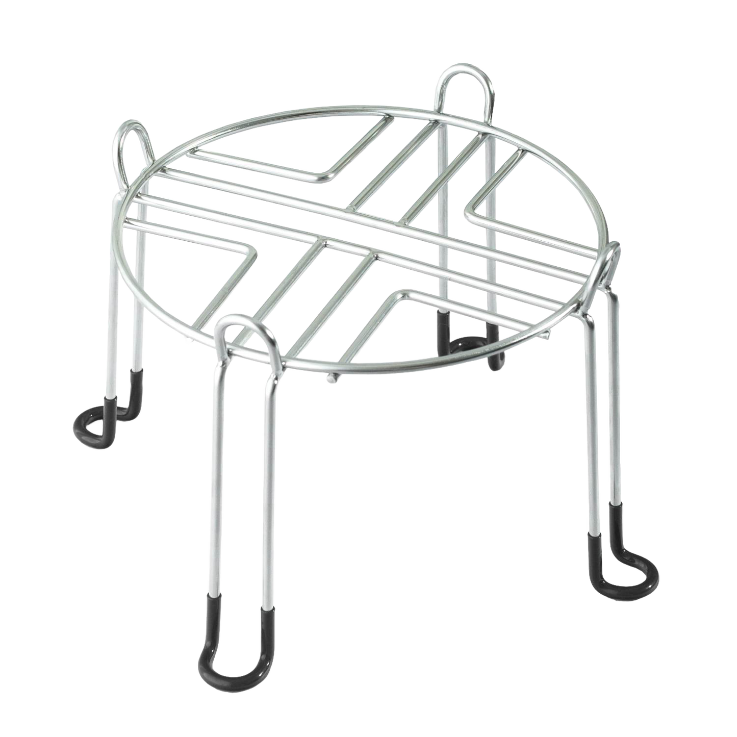 Robust stainless steel stand designed to elevate gravity water filters, featuring protective footing for stability, perfect for Appliances, Emergency Supplies, and Best Sellers collections.
