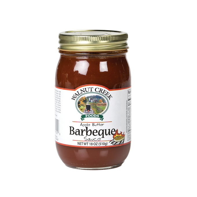 Handcrafted jar of apple butter barbecue sauce with rich, sweet and tangy flavor, made in USA, featured in Farm, Garden & Tool, Kitchen & Food, Apple Harvest Supplies, Food, Pantry, USA Made, Best Sellers, and Promo Eligible collections.