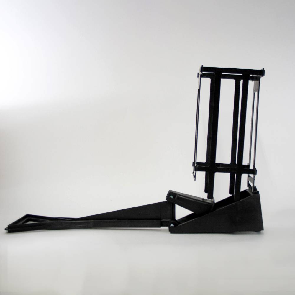 Black heavy-duty can crusher with a long lever and sturdy hopper, designed for quick crushing of aluminum cans, featured in Home & Decor, Household Helpers, USA Made, and Best Sellers collections.