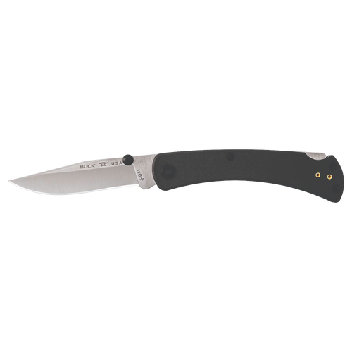 Slim folding knife with a stainless steel blade and lightweight black handle, designed for everyday carry in Farm, Garden & Tool, Hand Tools and Hardware, and USA Made collections.