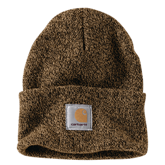 Durable knit cuffed beanie in brown with signature logo patch, handcrafted for warmth and comfort, suitable for Health & Wellness, Clothing and Accessories, Best Sellers, and Promo Eligible collections.