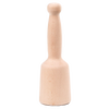 Durable natural hardwood carver’s mallet with a bell-shaped head and rounded handle, handcrafted for comfort and precision in wood cutting and carving tasks.
