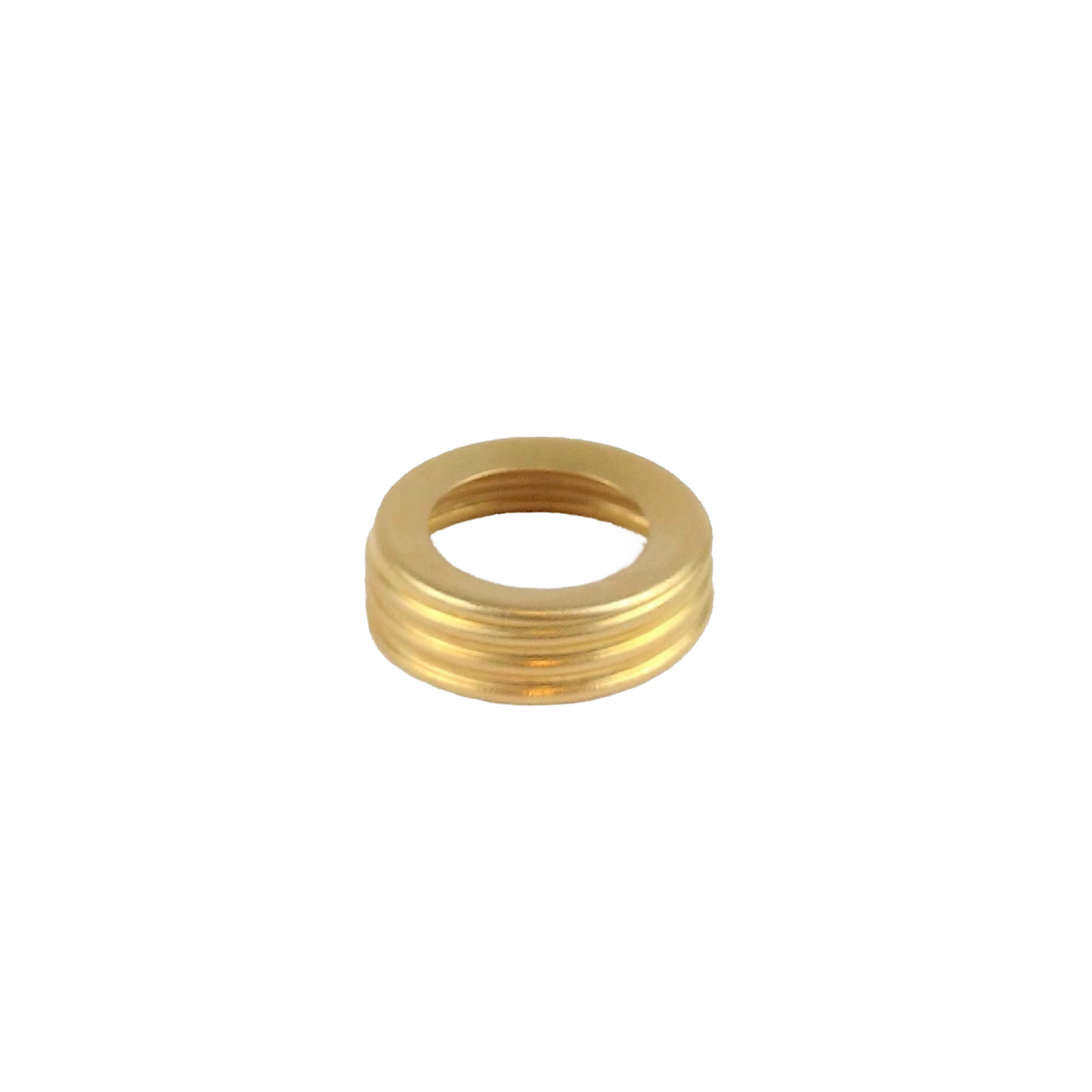 Brass thread ring with 1-inch male coarse thread designed for oil lamp caps, compatible with most glass fonts, featured in Lamps & Lighting, Parts and Accessories, and Best Sellers collections.