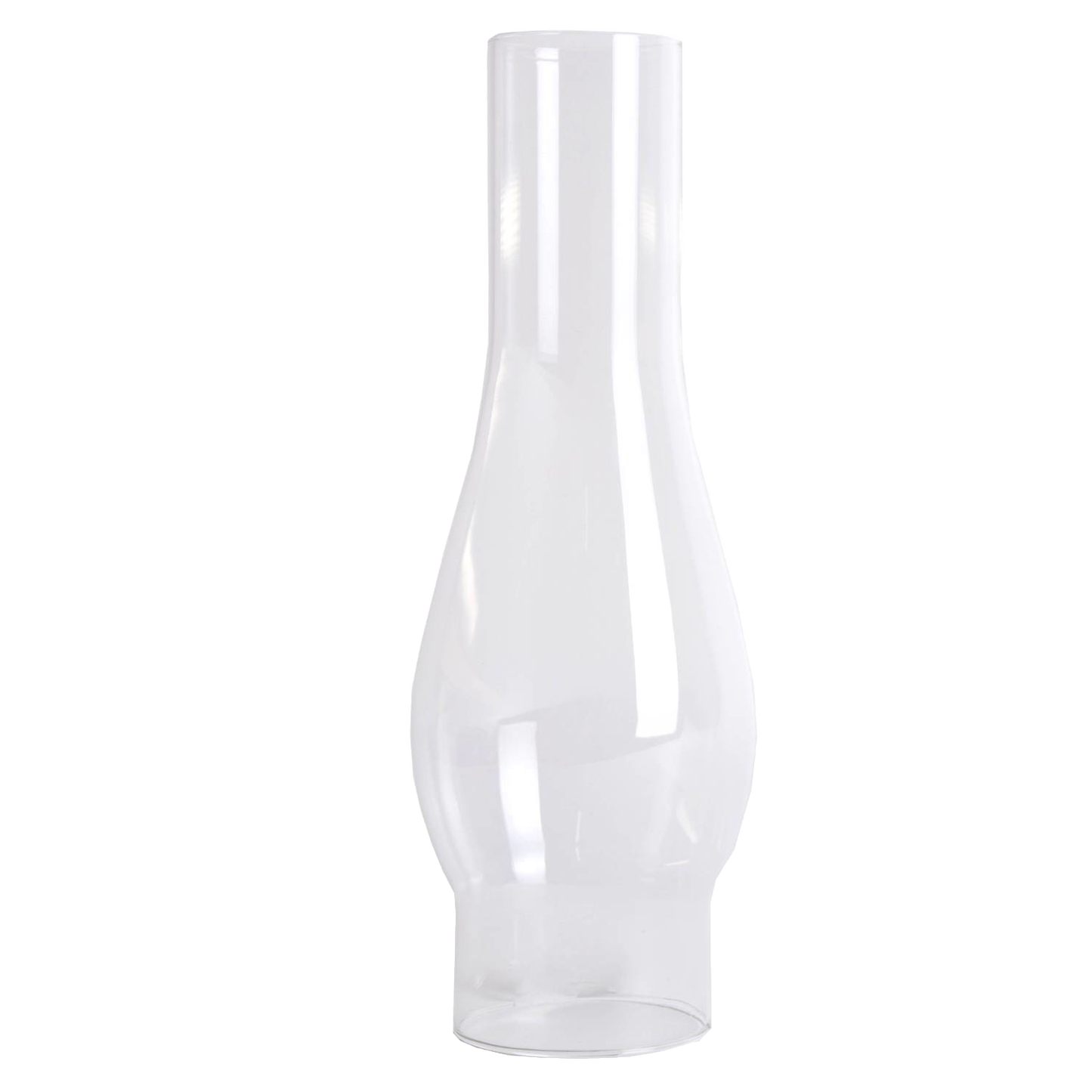 Clear glass oil lamp chimney with a 2-5/8" base designed for round wick lamps, offered in Lamps & Lighting, Parts and Accessories, Chimneys and Globes, Best Sellers, and Promo Eligible collections.