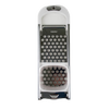 Stainless steel grater with white plastic frame and hand guard, designed as a kitchen gadget for grating dough or vegetables, ideal for Kitchen & Food, Cookware, Baking Supplies, and Best Sellers collections.