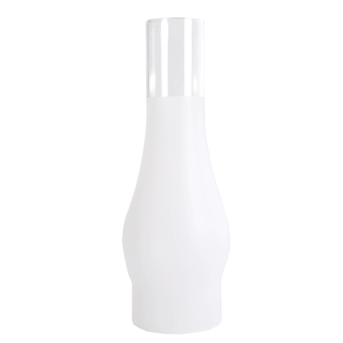 Clear glass oil lamp chimney with a 3-inch base, handcrafted for durability, suitable for lamps and lighting, parts and accessories, chimneys and globes collections.