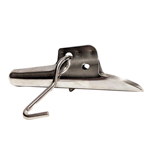 Heavy-duty stainless steel bucket spile with integrated hook for hanging collection buckets in maple syrup sugaring, crafted for lasting use in Farm, Garden & Tool, Orchard and Grove, and Best Sellers collections.