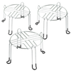Set of three sturdy stainless steel stands with raised design and rubber-tipped legs, crafted to elevate gravity water filters, featured in Appliances, Emergency Supplies, and Best Sellers collections.
