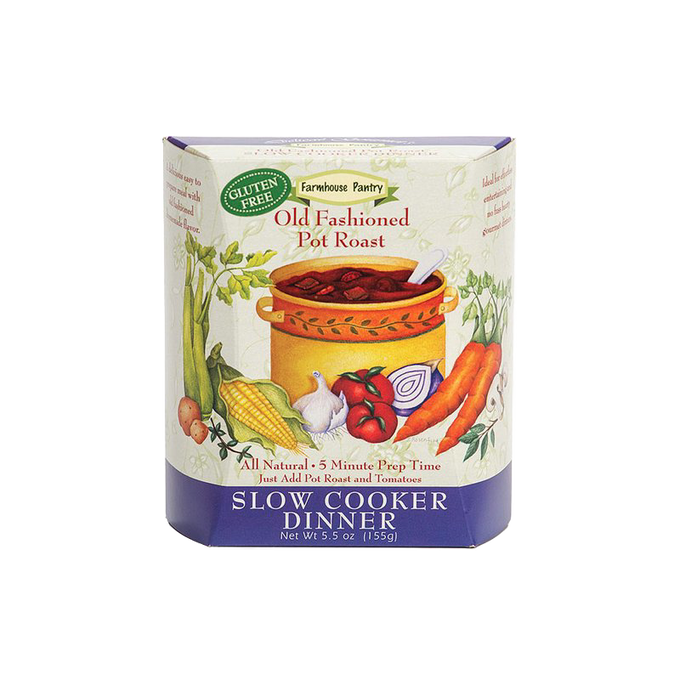 Farmhouse Pantry gluten-free slow cooker dinner mix for Old Fashioned Pot Roast with all-natural ingredients, low prep time, made in USA, ideal for Kitchen & Food and Dry Goods collections.
