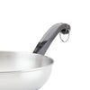 Close-up of a stainless steel skillet with a sleek black handle featuring a hanging loop, ideal for Kitchen & Food, Cookware, Pots and Pans, Best Sellers, and Promo Eligible collections.