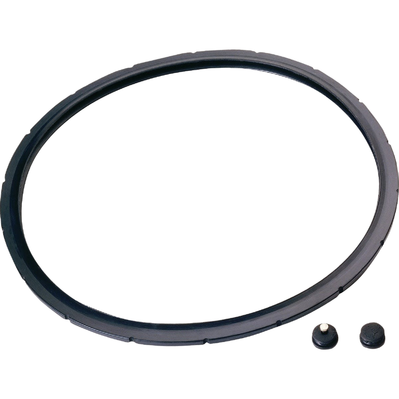 Handcrafted replacement sealing ring and two valve plugs for pressure canners, designed for use in Kitchen & Food, Food Preservation, Canning Accessories, and Pressure Canners collections.