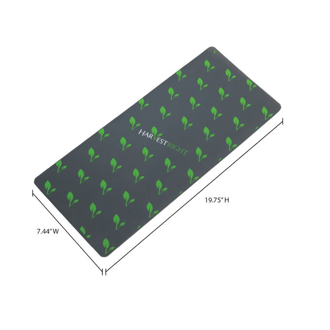 Reusable heat-resistant silicone mat designed for easy cleanup during freeze drying, featuring a dark surface with green sprout pattern, part of Kitchen & Food, Food Preservation, Drying, Best Sellers, and Promo Eligible collections.