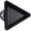 Handcrafted cast iron triangle server with a seasoned finish for natural easy-release, designed for hot or cold presentations, made in USA, featured in Kitchen & Food and Cookware collections.