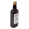 Amber glass bottle of handcrafted health tonic with gold cap, containing a blend of organic herbs, raw apple cider vinegar, and juice concentrates, from USA made collection.