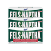Three bars of Fels-Naptha laundry soap in classic green and white packaging, handcrafted, made in USA, ideal for Home & Decor, Soaps and Soapmaking, Laundry Supplies, and Best Sellers collections.