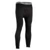 Black fleece long johns pants featuring ribbed cuffs and a comfortable fleeced polyester interior, designed for warmth and moisture wicking, ideal for Health & Wellness and Best Sellers collections.