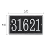 Handcrafted black and silver rectangular address plaque with bold silver numbers, made in USA, part of Home & Decor, Household Helpers, Mailboxes and Address Signs, and Best Sellers collections.