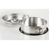 Aluminum springform pan with leak-proof silicone ring and removable water basin, featuring secure latch, ideal for delicate baking in Kitchen & Food, Cookware, and Baking Supplies collections.