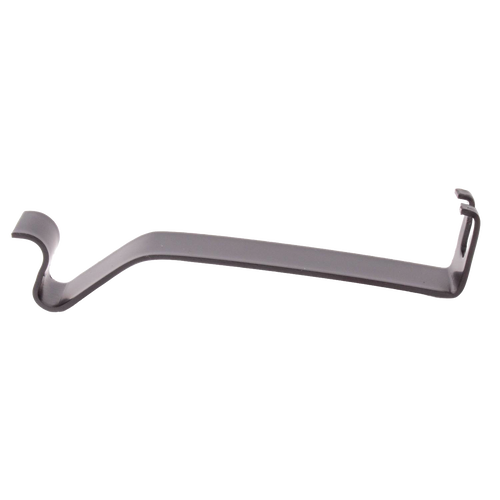 Single black steel spring mount clip designed to secure 14-inch parchment shades on hanging lamp frames, part of Lamps & Lighting, Shade Rings and Holders, Best Sellers, and Parts and Accessories collections.