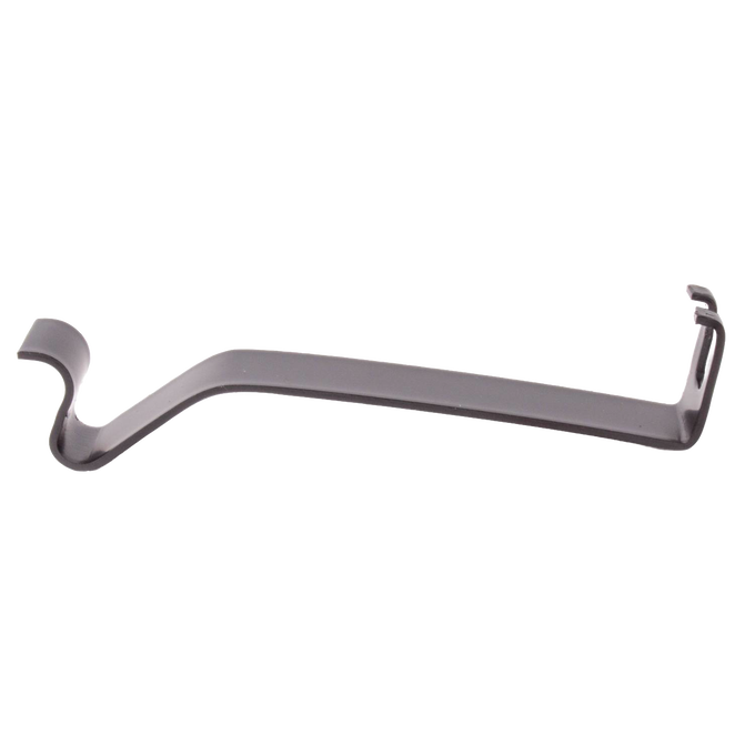 Single black steel spring mount clip designed to secure 14-inch parchment shades on hanging lamp frames, part of Lamps & Lighting, Shade Rings and Holders, Best Sellers, and Parts and Accessories collections.
