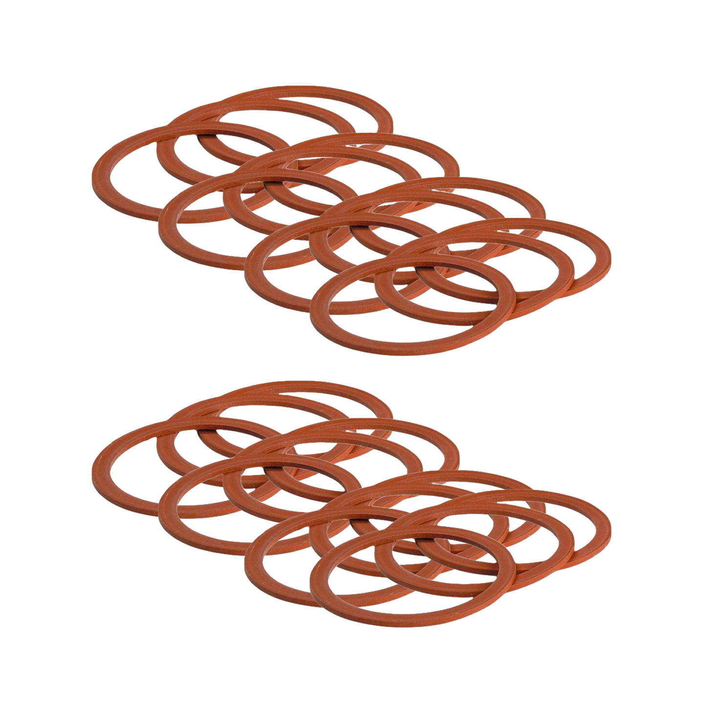 Pack of 24 natural ochre-colored rubber sealing rings for traditional Mason jars, suitable for food preservation and canning, included in Kitchen & Food and Best Sellers collections.
