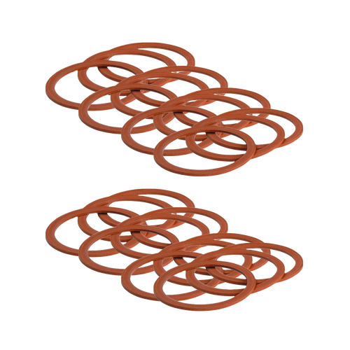 Pack of 24 natural ochre-colored rubber sealing rings for traditional Mason jars, suitable for food preservation and canning, included in Kitchen & Food and Best Sellers collections.