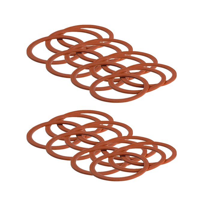 Pack of 24 natural ochre-colored rubber sealing rings for traditional Mason jars, suitable for food preservation and canning, included in Kitchen & Food and Best Sellers collections.