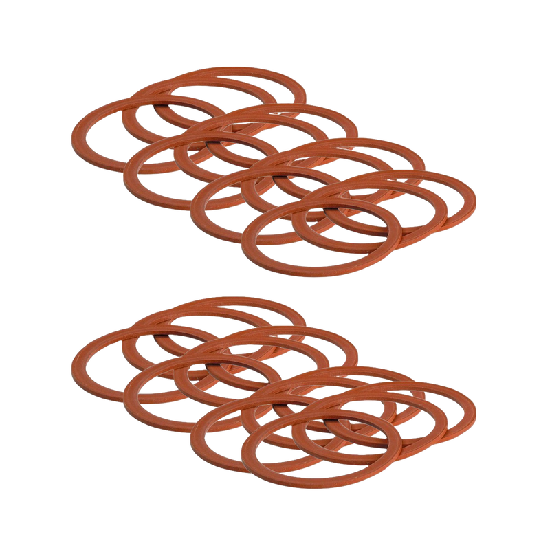 Pack of 24 natural ochre-colored rubber sealing rings for traditional Mason jars, suitable for food preservation and canning, included in Kitchen & Food and Best Sellers collections.