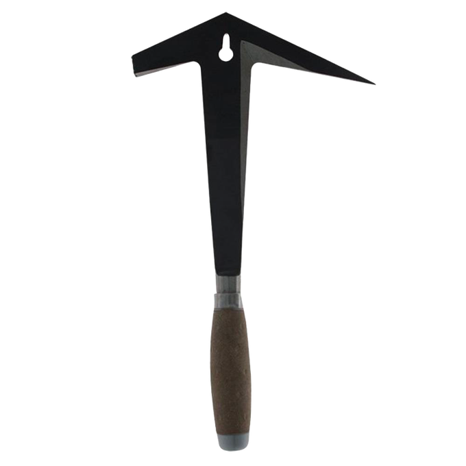 Versatile handcrafted slater's hammer with heat-treated steel head and leather handle, designed for farm, garden, and hand tool use, perfect for roofing and general tasks.