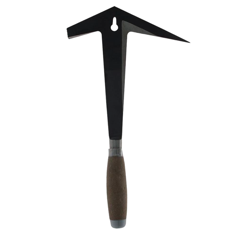 Versatile handcrafted slater's hammer with heat-treated steel head and leather handle, designed for farm, garden, and hand tool use, perfect for roofing and general tasks.