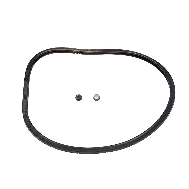 Flexible sealing ring with two small black screw caps, designed for kitchen pressure canners, featured in Food Preservation, Canning Accessories, and Kitchen & Food collections.