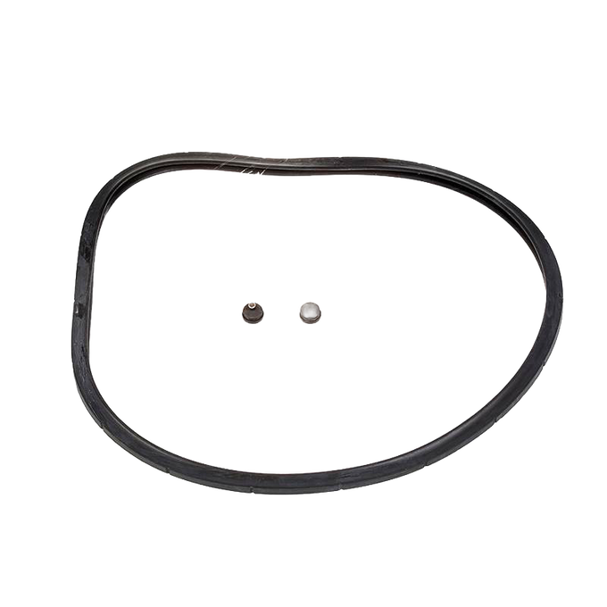 Flexible sealing ring with two small black screw caps, designed for kitchen pressure canners, featured in Food Preservation, Canning Accessories, and Kitchen & Food collections.