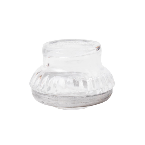 Clear glass percolator top with a ribbed design and snug metal base, crafted as part of Kitchen & Food, Brewing Coffee and Tea, Best Sellers, and Promo Eligible collections.