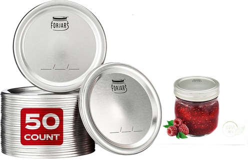 FORJARS Canning Lids for Regular or Wide Mouth Jars