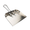 Large handcrafted dustpan made of rustproof aluminum with hanging loops and reinforced edges, designed for household cleaning in Home & Decor and USA Made collections.