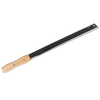 Flexible corn knife with a hardwood comfort grip and high carbon steel blade, secured with brass rivets, ideal for farm and garden tools, hand tools, and hardware collections.