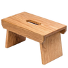 Handcrafted solid oak step stool with cut-out handle for easy carrying, made in USA by Amish craftsmen, featured in Home & Decor, Indoor Furniture, Amish Made, and Best Sellers collections.