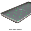 Rectangular stainless steel tray with raised edges and printed green leaf pattern, suitable for kitchen and food preservation, drying, best sellers, and promo collections.