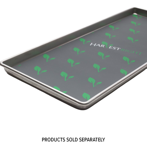 Rectangular stainless steel tray with raised edges and printed green leaf pattern, suitable for kitchen and food preservation, drying, best sellers, and promo collections.