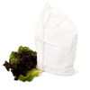 Reusable cloth salad storage bag with drawstring closure, designed to keep leafy greens fresh longer, ideal for Kitchen & Food, Storage and Serving, Best Sellers, and Promo Eligible collections.