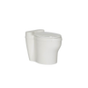 White waterless elongated dry toilet fixture with a regular sized seat, designed for composting toilets and included in Appliances and Best Sellers collections.